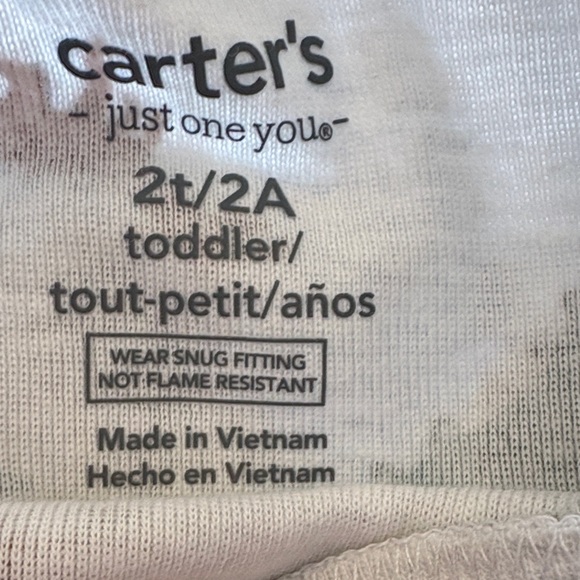 Kids Dinosaur Pajama Set - Green and Cream 2 pack - Picture 4 of 7